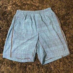 Lululemon Athletica Blue and Brown Athletic Shorts